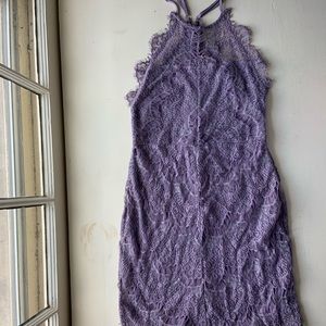 Free people lavender lace mini dress